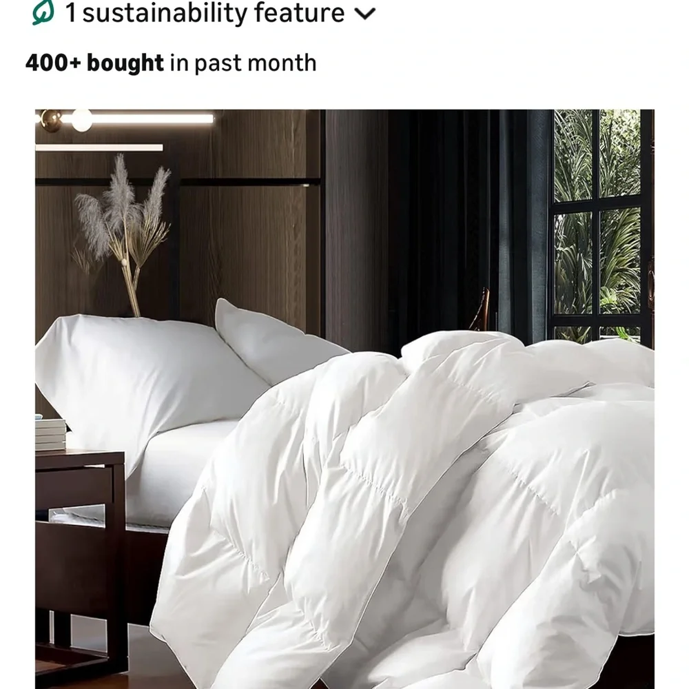 Amazon White Comforter - Soft Plush Down ahhhh-mazing! Cozy